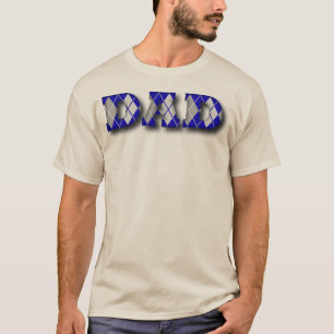 Argyle Pappa Blue och Grått T Shirt