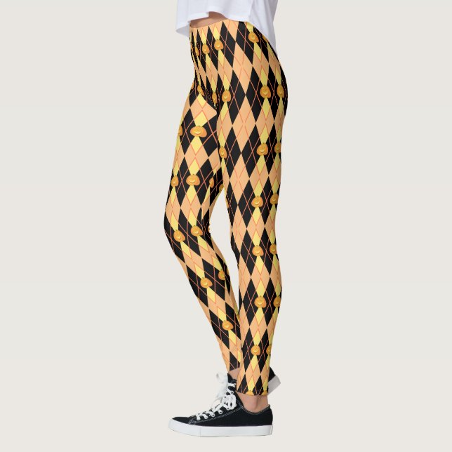 Argyle Pumpkin Leggings (Vänster)
