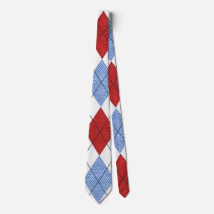 Argyle Red and Blue New Anpassningsbar Trendig Mod Slips