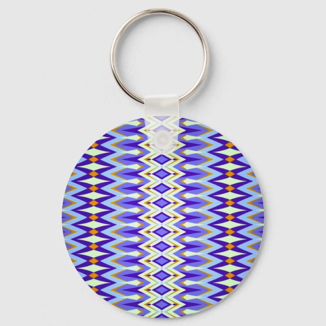 Argyle Roligt Blue och Orange Nyckelring (Framsida)