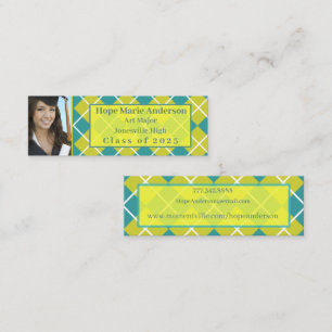 Argyle Senior Bilder Senior Profile Card Mini Visitkort