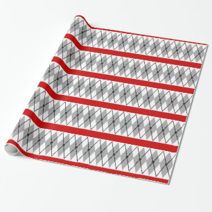 Argyle skalle och Crossbones som slår in papper Presentpapper