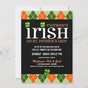 Argyle St. Patricks Day-inbjudningar Inbjudningar