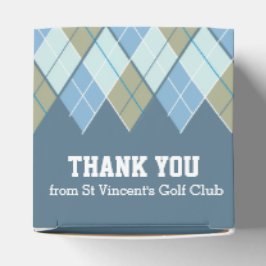 Argyle stil blå brun golf tack gåva låda presentaskar