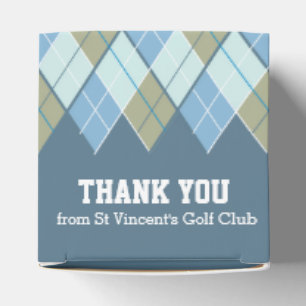 Argyle stil blå brun golf tack gåva låda presentaskar