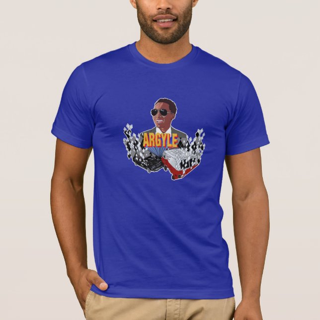 Argyle t-skjorta tee shirt (Framsida)