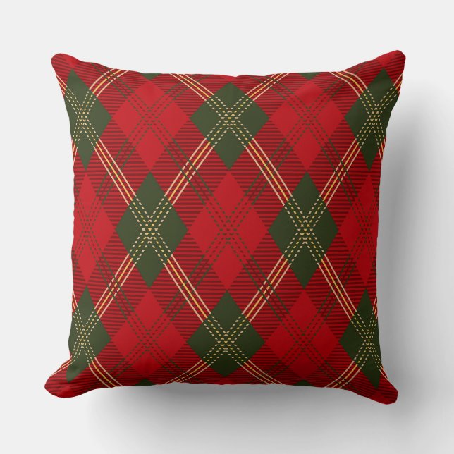 Argyle Tartan Scottish Diamond mönster Kudde (Framsida)