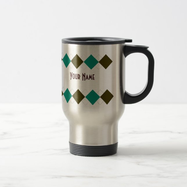 Argyle travel mug - personlig resemugg (Höger)