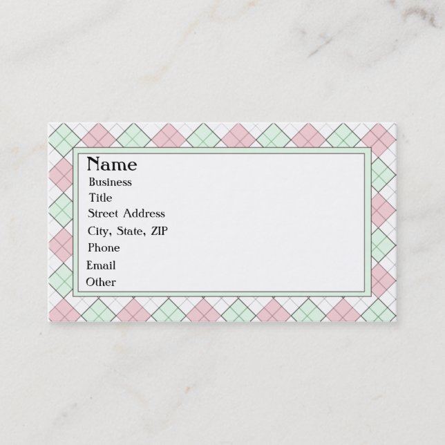 Argyle visitkort (Framsida)