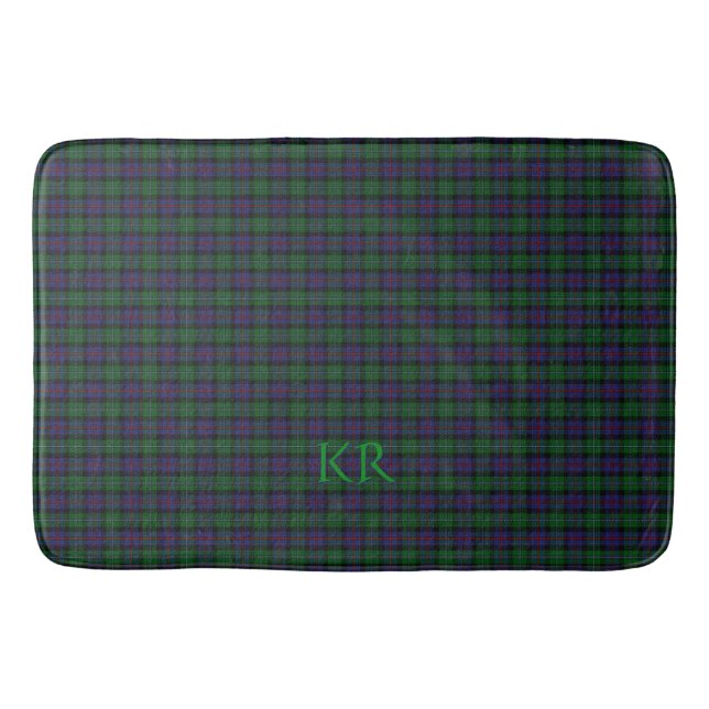 Argyll District Tartan med monogram / namn Badrumsmatta (Framsidan)