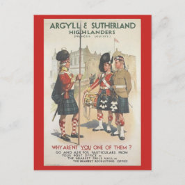 Argyll och Sutherland Highlanders Vykort