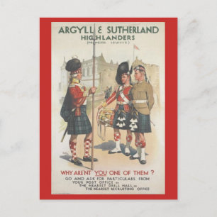 Argyll och Sutherland Highlanders Vykort