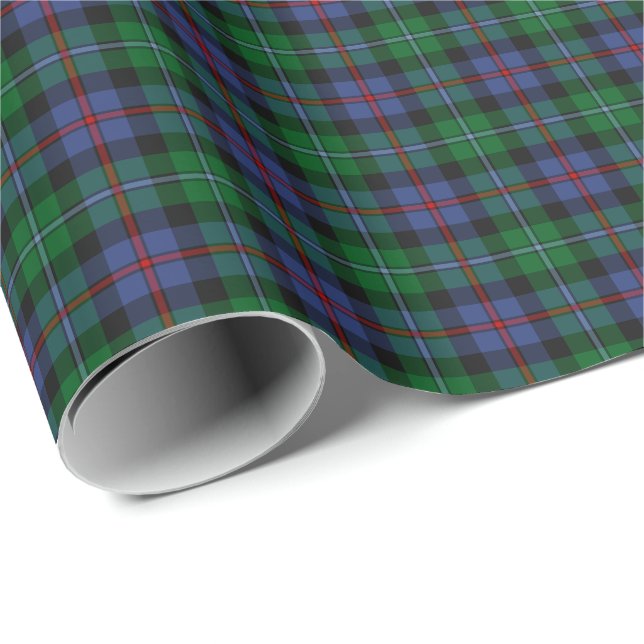 Argyll Scotland Tartan Blue och Grönt Play Presentpapper (Rullad Hörn)