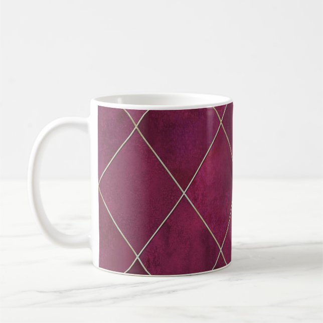 Argyllene geometriskt läge: vattenfärg guld kaffemugg (Vänster)