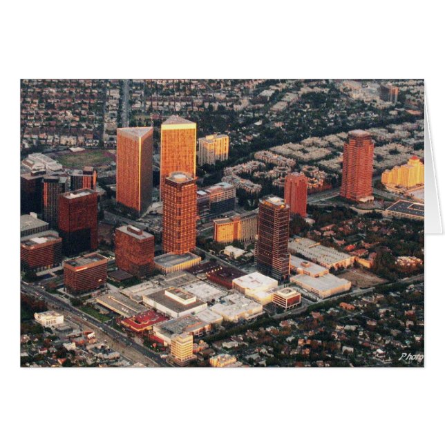 Århundradestad på solnedgången OBS kort (Framsidan Horizontal)