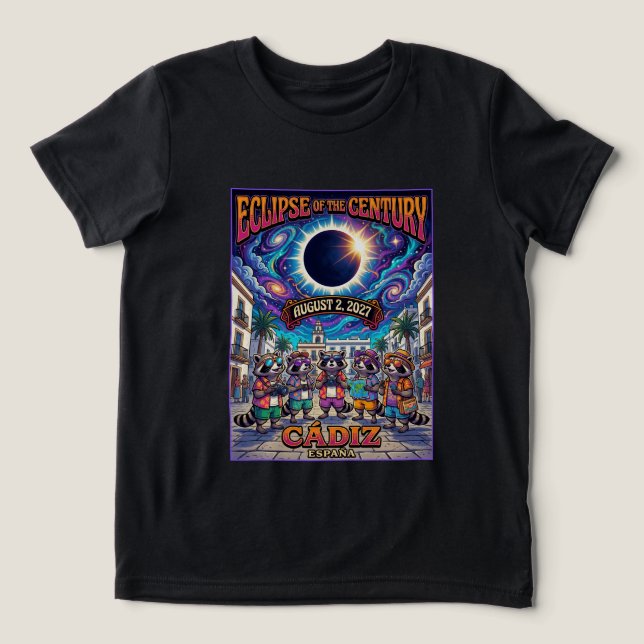 Århundradets Förmörkelse 2 Aug,2027 Cadiz Barn T Shirt (Design Framsida)