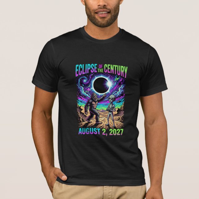 Århundradets Förmörkelse 2 Augusti 2027 T-shirt (Framsida)