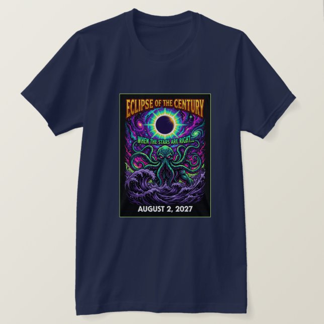 Århundradets Förmörkelse Cthulhu Urgamnen  T Shirt (Design framsida)