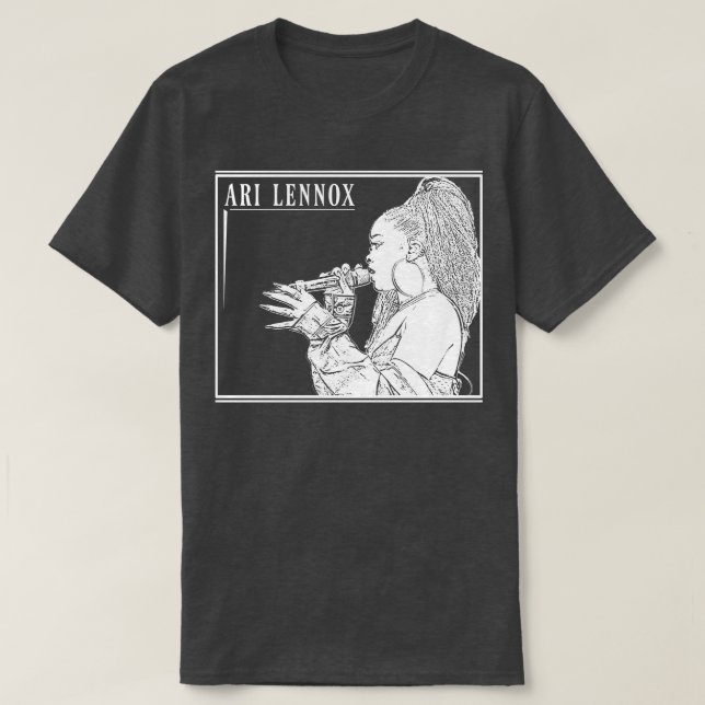 Ari lennox White retro T Shirt (Design framsida)