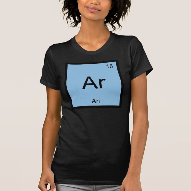Ari Namn Kemi Element Periodiska Systemet T-shirt (Framsida)
