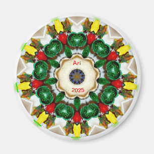 ARI ~ Personlig jul Fractal ~ Magnet