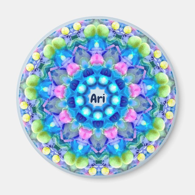 ARI ~ Personlig Påsk Mönster Fractal ~ Magnet (Framsidan)