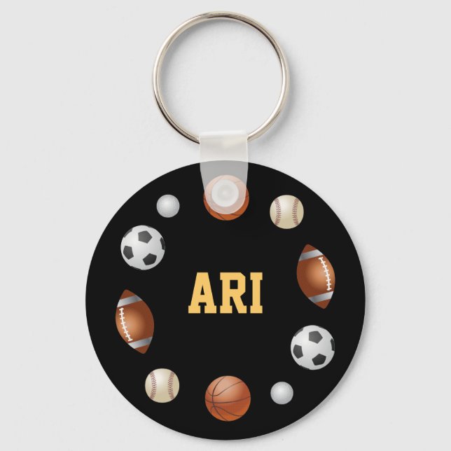 Ari World of Sports Keychain - Black Nyckelring (Framsida)