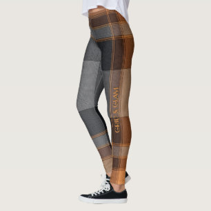 Aria Grace Urban Koppargrid Rutigt Mönster Vol 29 Leggings