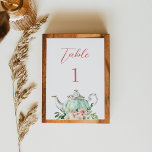 ARIA Tea Party 3,5" x 5" Bordsnummer<br><div class="desc">Aria Tea Party-samlingen är ett utmärkt arrangemang som skryter med vackra vattenfärger i charméte och trädgårdsodlade blommigtar. Denna samling är särskilt lämplig för te party-temat tillfälle,  t.ex. baby och möhippor. Dess skönhet och elegans kommer säkert att fånga alla deltagares uppmärksamhet och lämna dem med ett varaktigt intryck av evenemanget.</div>