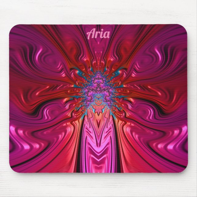 ARIA ~ Vild Rosa och Red Mouse Pad Musmatta (Framsidan)