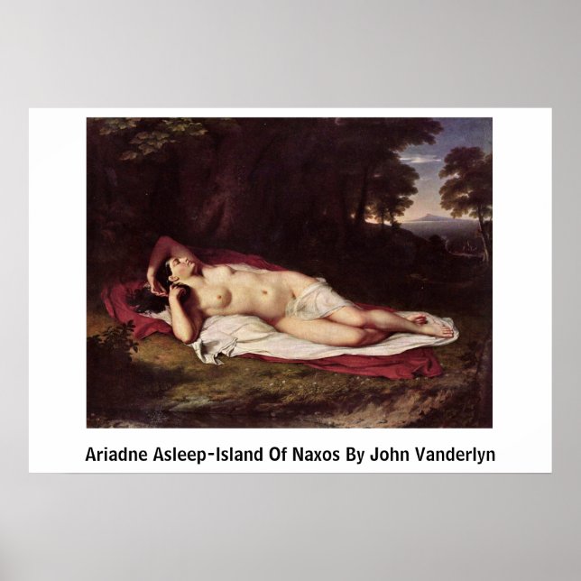 Ariadne Asleep-Island Of Naxos By John Vanderlyn Poster (Framsidan)