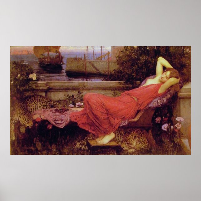 Ariadne, av John William Waterhouse - 1898 Poster (Framsidan)