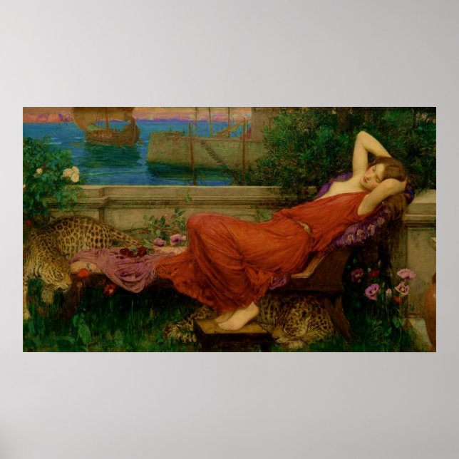 Ariadne av John William Waterhouse Affisch (Framsidan)