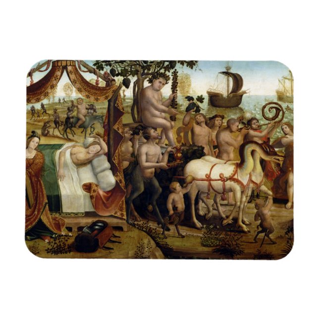 Ariadne i Naxos, från Theseus story (olja) Magnet (Horisontell)