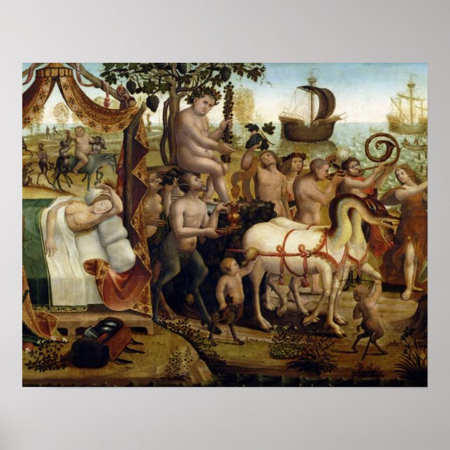 Ariadne i Naxos, från Theseus story (olja) Poster (Framsidan)