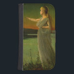 Ariadne vid Naxos John Atkinson Grimshaw Galaxy S4 Plånbok<br><div class="desc">Samsung Galaxy Fodral med John Atkinson Grimshaws oljemålning Ariadne i Naxos (1836-1893). Ariadne,  prinsessan av Kreta,  står på ön Naxos efter att ha lämnats av Theseus. Stjärnorna på natten himlar är hennes kronärtskocka som Dionysus ger. Den perfekt gåvan till fläkt av grekisk mytologi och Victorianska konstsamlare!</div>