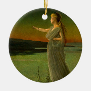 Ariadne vid Naxos John Atkinson Grimshaw Julgransprydnad Keramik