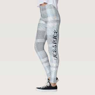 AriaGrace Silver Frost Vinterrutigt Mönster Vol 24 Leggings