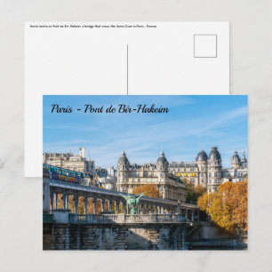 Arial metro på Pont de Bir-Hakeim - Paris, Frankri Vykort