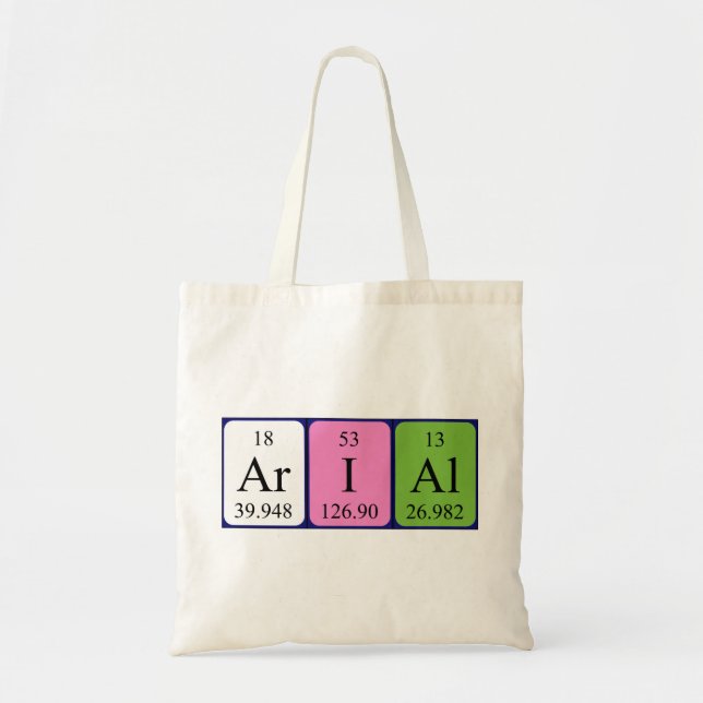 Arial Perioal bord namn tote bag Tygkasse (Framsidan)