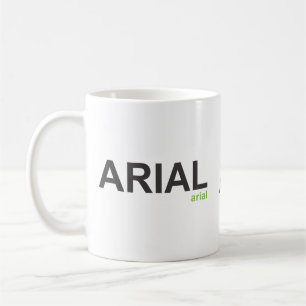 Arial stilsortsmugg kaffemugg