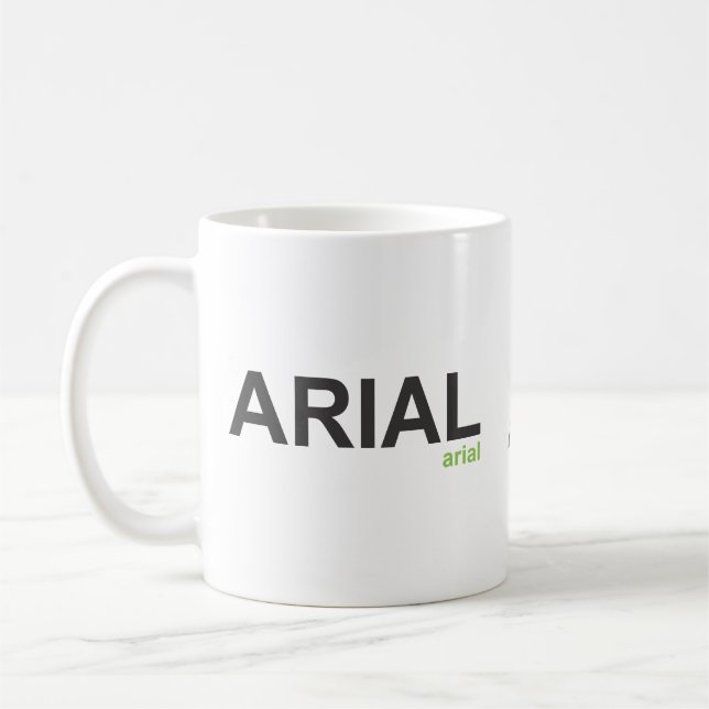 Arial stilsortsmugg kaffemugg (Vänster)