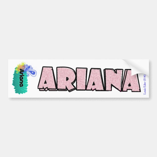 Ariana Nametag Bildekal (Framsidan)