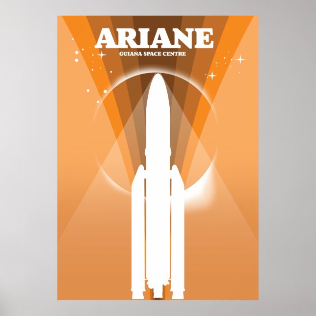 Ariane Guiana Rymdcenter rymdkonst Poster (Framsidan)