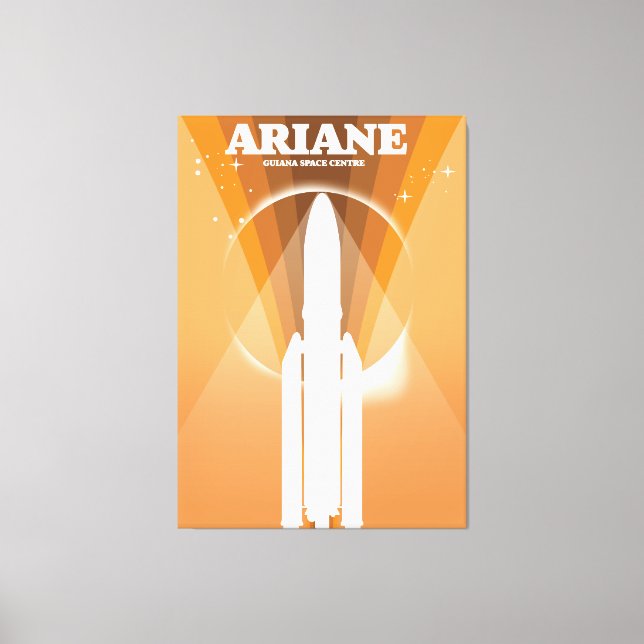 Ariane Guiana Space Centre rymdkonst Canvastryck (Framsida)