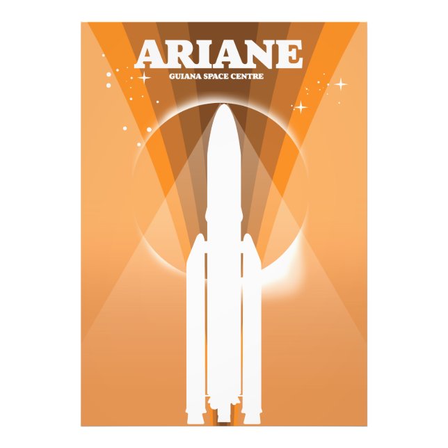 Ariane Guiana Space Centre rymdkonst Fototryck (Framsidan)