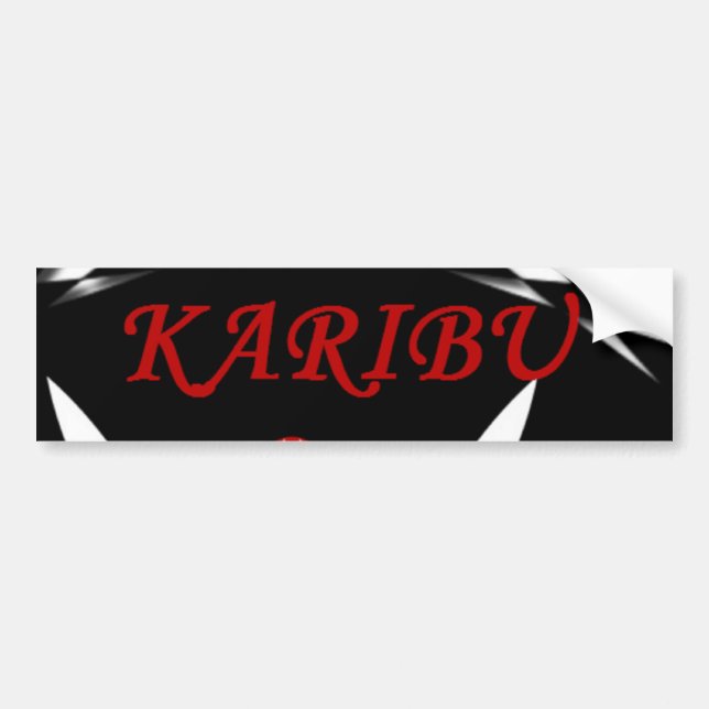 ARIBU välkomnar Car Bumper Sticker Bildekal (Framsidan)