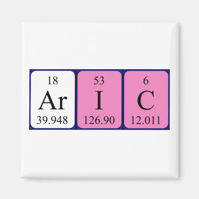 Aric Periodisk bord namn magnet (Framsidan)