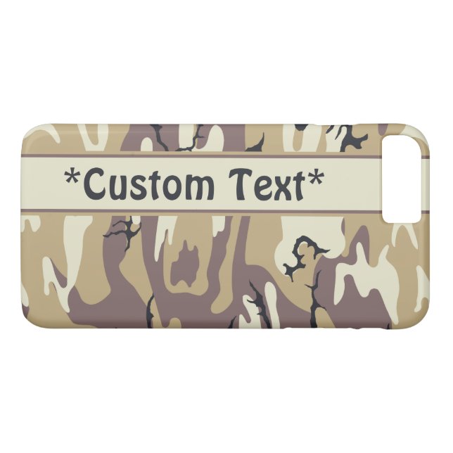 Arid Brown Camo w/ Anpassningsbar Text Case-Mate iPhone Skal (Baksida (horisontal))