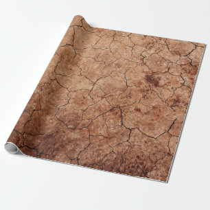 Arid-sprickor med sprickor presentpapper
